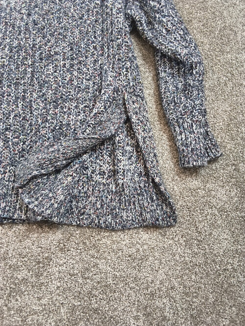 Aerie Sweater Women Size Medium Confetti Colorful Chunky Cable Knit - Picture 6 of 6